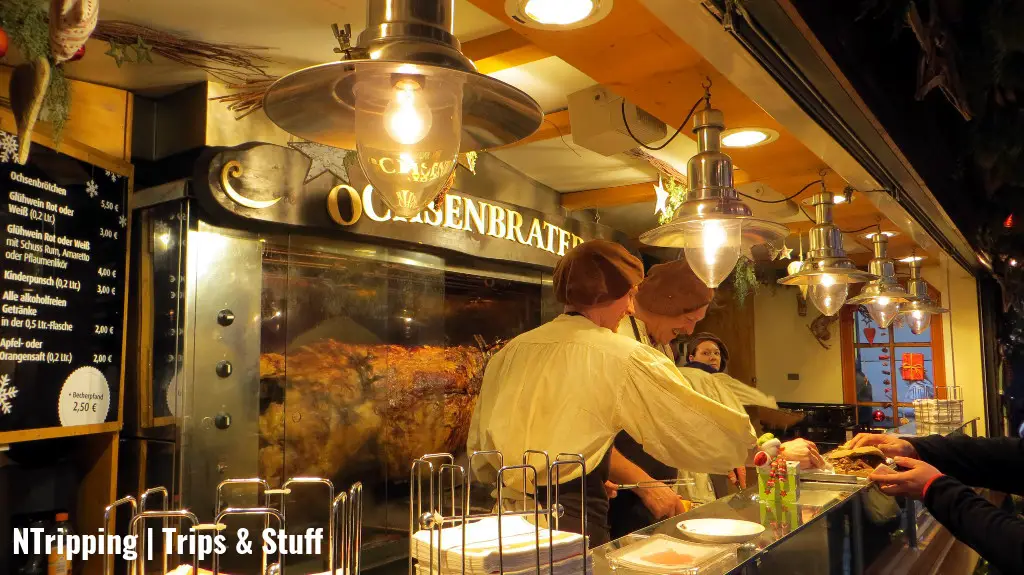 German Christmas Markets Food - Ochsenbraten in Dresden