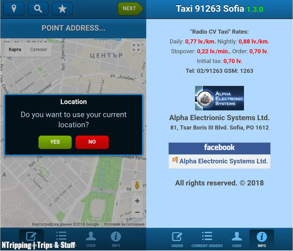 Taxi App Screenshots