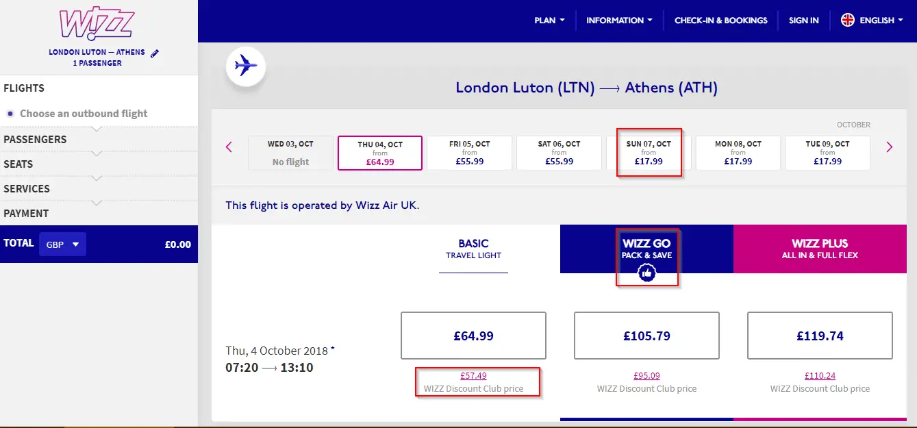 WizzAir Packages and Discount Club Price