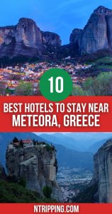 Where to Stay Near Meteora Greece Pin